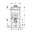 Geberit Duofix omega inbouwreservoir 98x50x17cm SW1233949