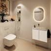 MONDIAZ TURE-DLUX 60cm toiletmeubel Talc. EDEN wastafel Ostra positie midden. Zonder kraangat. SW1104644