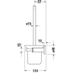 Duravit D code closetborstelhouder chroom GA49448