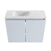 MONDIAZ TURE-DLUX 60cm toiletmeubel Clay. EDEN wastafel Opalo positie links. Zonder kraangat. SW1104244