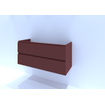 HR badmeubelen Infinity Wastafelonderkast - 120x44.8x55cm - 3D-front - 2 lades - greeploos - enkele sifonuitsparing terra mat SW873423