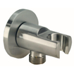 Wiesbaden Caral handdoucheset inbouw rond 1 stand staafhanddouche met conische doucheslang en wandhouder RVS SW444743
