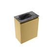 MONDIAZ TURE-DLUX 40cm toiletmeubel Oro. EDEN wastafel Lava positie links. Met 1 kraangat. SW1103921