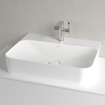 Villeroy & Boch Finion wastafel onderzijde geslepen 1 kraangat 60x47cm Ceramic+ met verdekte overloop stone white SW209550