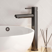 Brauer Gunmetal Edition Wastafelmengkraan opbouw - hoog - model a - PVD - geborsteld gunmetal SW715784