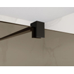 Fortifura Galeria inloopdouche - 110x200cm - rookglas - wandarm - mat zwart SW917207