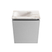 MONDIAZ TURE-DLUX 40cm toiletmeubel Plata. EDEN wastafel Frappe positie links. Met 1 kraangat. SW1102902