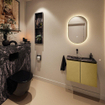 MONDIAZ TURE-DLUX 60cm toiletmeubel Oro. EDEN wastafel Lava positie links. Zonder kraangat. SW1103959