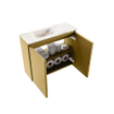 MONDIAZ TURE-DLUX 60cm toiletmeubel Oro. EDEN wastafel Frappe positie links. Zonder kraangat. SW1102880