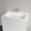 Villeroy & Boch Finion meubelwastafel 1 kraangat 80x50cm Ceramic+ zonder overloop stone white SW209572