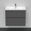 Duravit D-Neo wastafelonderkast 78.4x62.5x45.2cm 2 lades Grafiet Mat SW640733