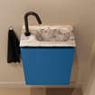 MONDIAZ TURE-DLUX 40cm toiletmeubel Jeans. EDEN wastafel Glace positie rechts. Met 1 kraangat. SW1103336