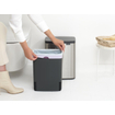 Brabantia Bo Afvalemmer - 12 liter - kunstof binnenemmer - matt steel fingerprint proof SW1026548