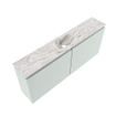 MONDIAZ TURE-DLUX 120cm toiletmeubel Greey. EDEN wastafel Glace positie midden. Zonder kraangat. SW1103315
