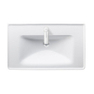 Duravit D-Neo wastafel met wondergliss 80x48x16.5cm 1 kraangat rechthoek Keramiek Wit SW640501