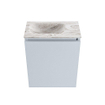 MONDIAZ TURE-DLUX 40cm toiletmeubel Clay. EDEN wastafel Glace positie links. Zonder kraangat. SW1103193