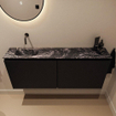 MONDIAZ TURE-DLUX 120cm toiletmeubel Urban. EDEN wastafel Lava positie links. Zonder kraangat. SW1103673