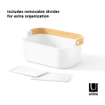 Umbra Bellwood Bin badkameropberger 28x17x13cm wit/naturel SW857275