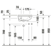 Duravit Starck 3 fontein 40x26 cm 1x kraangat rechts wit 0292753