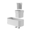 Tiger 2-Store Opbergbakje met handdoekhaak en tandenborstelhouder 25 cm Wit SW916676