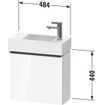 Duravit D-Neo wastafelonderkast 48.4x44x22.2cm Linksdraaiend 1 deur Noten (donker) Mat SW640666