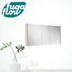 FugaFlow Eccelente Arredo spiegel badkamer spiegelkast - 120x63x16cm -inclusief zijpanelen - beech (hout) SW1123969