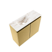 MONDIAZ TURE-DLUX 60cm toiletmeubel Oro. EDEN wastafel Frappe positie links. Met 1 kraangat. SW1102884