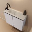 MONDIAZ TURE-DLUX 60cm toiletmeubel Cale. EDEN wastafel Opalo positie links. Met 1 kraangat. SW1104264