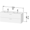 Duravit Xbase Wastafelonderkast Hangend 1275X552X475Mm 2 Lades SW482511