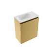MONDIAZ TURE-DLUX 40cm toiletmeubel Oro. EDEN wastafel Opalo positie links. Zonder kraangat. SW1104451