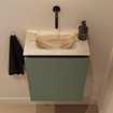 MONDIAZ TURE-DLUX 40cm toiletmeubel Army. EDEN wastafel Frappe positie midden. Zonder kraangat. SW1102667