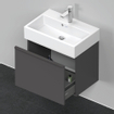 Duravit D-Neo wastafelonderkast 58.4x44x37.2cm 1 lade met softclose Grafiet Mat SW640749