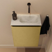 MONDIAZ TURE-DLUX 40cm toiletmeubel Oro. EDEN wastafel Opalo positie rechts. Zonder kraangat. SW1104450