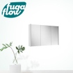 FugaFlow Eccelente Arredo spiegel badkamer spiegelkast - 100x63x16cm -inclusief zijpanelen - greige (grijs) SW1123961