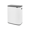 Brabantia Bo Touch Bin Afvalbak - 2x30 liter - 2 kunststof binnenemmers - wit SW1105235