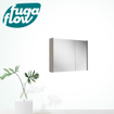 FugaFlow Eccelente Arredo spiegel badkamer spiegelkast - 80x63x16cm - inclusief zijpanelen - taupe SW1123994