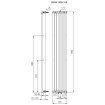 Plieger Siena designradiator verticaal enkel 1800x318mm 766W wit 7253140
