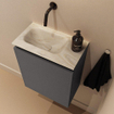 MONDIAZ TURE-DLUX 40cm toiletmeubel Dark Grey. EDEN wastafel Ostra positie links. Zonder kraangat. SW1104824