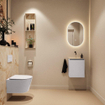 MONDIAZ TURE-DLUX 40cm toiletmeubel Cale. EDEN wastafel Frappe positie midden. Zonder kraangat. SW1102645