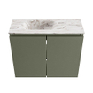 MONDIAZ TURE-DLUX 60cm toiletmeubel Army. EDEN wastafel Glace positie links. Met 1 kraangat. SW1103154
