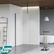 FugaFlow Eccelente Vetro inloopdouche badkamer - 140x200cm - helder glas - plafondarm - gunmetal SW1124723
