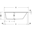Duravit No.1 inbouwbad 160x85/58cm acryl Wit SW723796