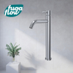 FugaFlow Eccelente Sobrado Badkamer Slim Wastafelkraan - 32.6cm - verhoogd - opbouw - chroom SW1123324