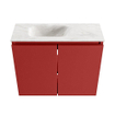 MONDIAZ TURE-DLUX 60cm toiletmeubel Fire. EDEN wastafel Ostra positie links. Met 1 kraangat. SW1104836