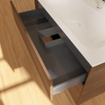 Villeroy & Boch Finion wastafelonderbouwkast met 2 laden 99.6x59.1x49.8cm v. meubelwast. 4164 AO/A2/AB/A1 walnoot SW106678