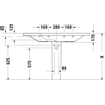 Duravit Durastyle wastafel 120x48cm 1 kraangat met overloop wit SW54153