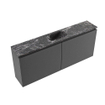 MONDIAZ TURE-DLUX 120cm toiletmeubel Dark Grey. EDEN wastafel Lava positie midden. Zonder kraangat. SW1103825