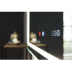 Thebalux spiegel model I 80x75 aluminium geïntegreerde lichtbaan rondom in spiegel voorzien van LED indirecte LED onderzijde Bluetooth touchschakeling spiegelverwarming verlichte vergrootspiegel en stopkontact SW716325