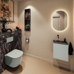 MONDIAZ TURE-DLUX 40cm toiletmeubel Greey. EDEN wastafel Lava positie links. Zonder kraangat. SW1103834