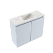MONDIAZ TURE-DLUX 60cm toiletmeubel Clay. EDEN wastafel Ostra positie midden. Met 1 kraangat. SW1104763